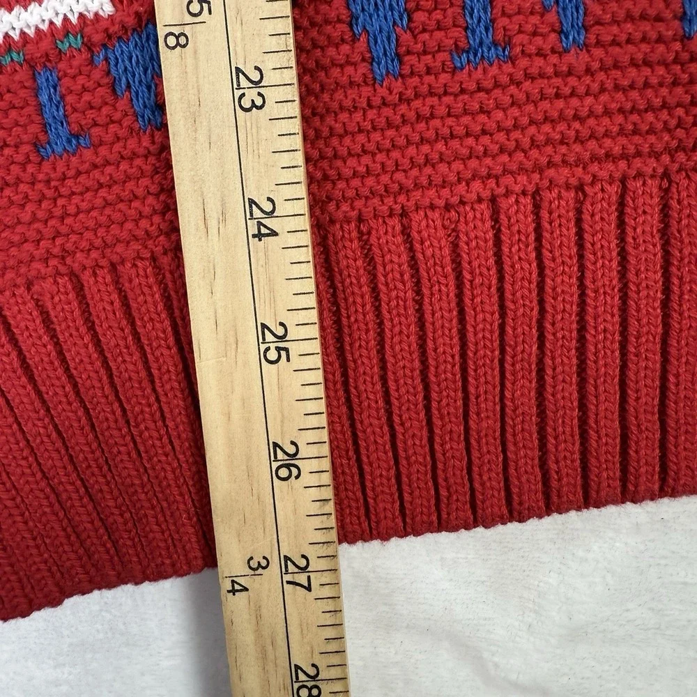 Portland Sweater Co Mens Large Grandpa 90s USA Chunky Abstract Geometric Holiday
